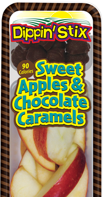 sweet apples with chocolate covered caramels