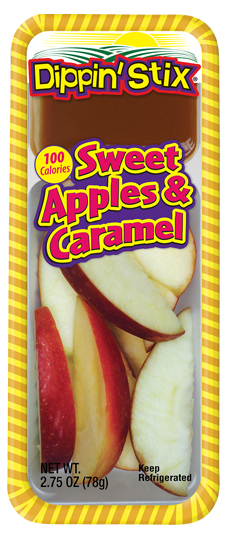 sweet apple slices and caramel